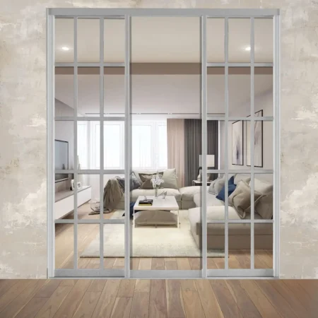 Двери купе с прозрачным стеклом