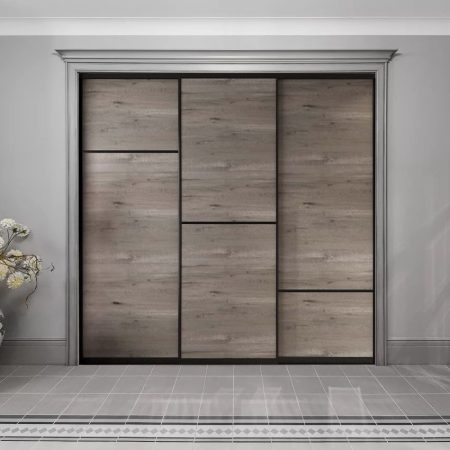 Двери-купе ЛДСП 3 шт + горизонтальный делитель