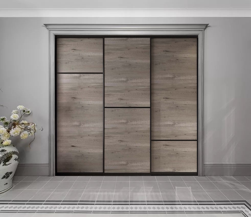 Двери-купе ЛДСП 3 шт + горизонтальный делитель