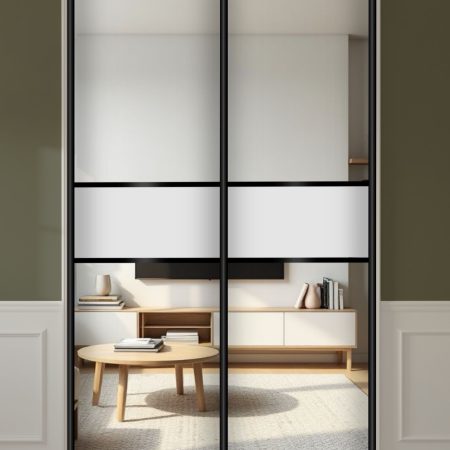 Двери-купе ЛДСП + зеркало серебро 3 шт.