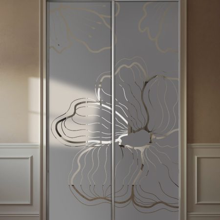 Двери-купе с пескоструйным рисунком 2шт.