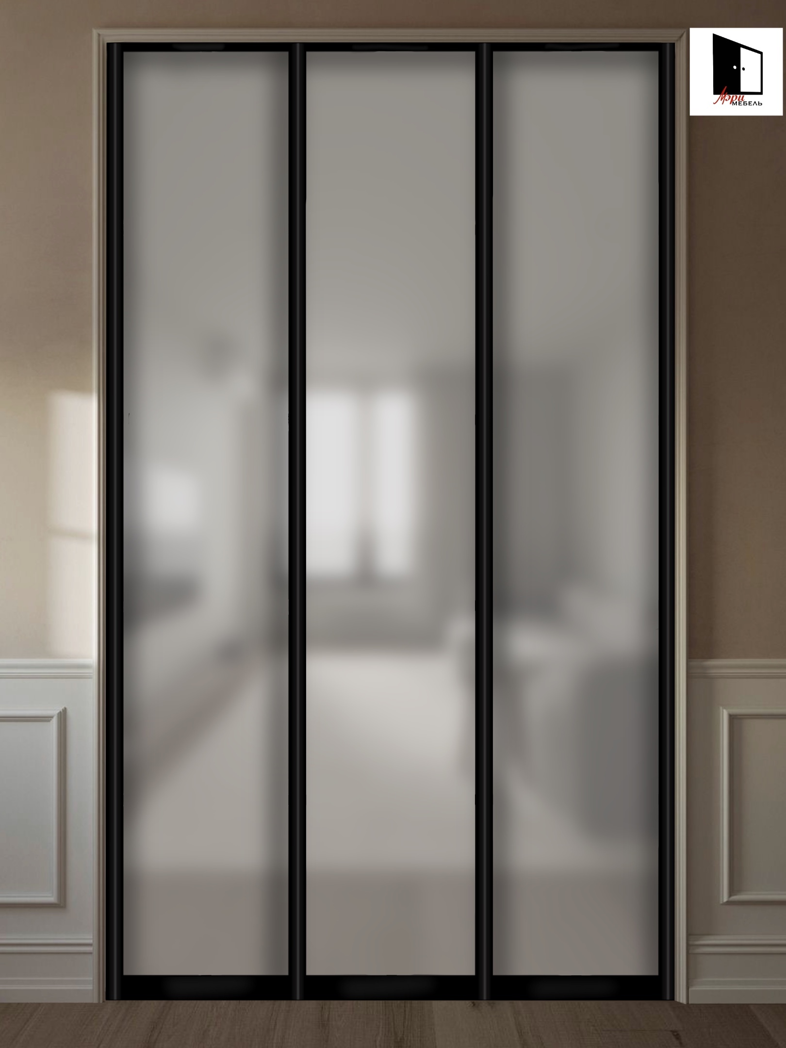 Двери купе стекло Сатин