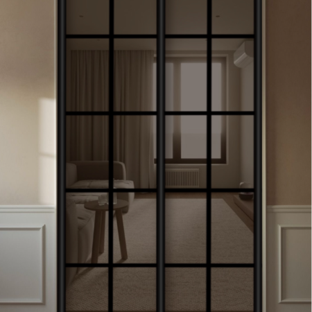 Составные двери-купе 2 шт. Зеркало Бронза