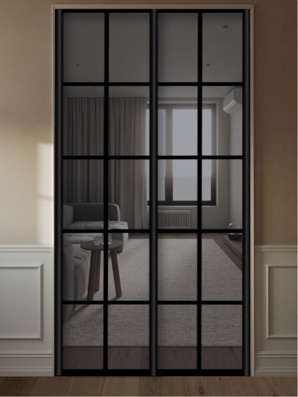 Составные двери-купе 3 шт. зеркальные