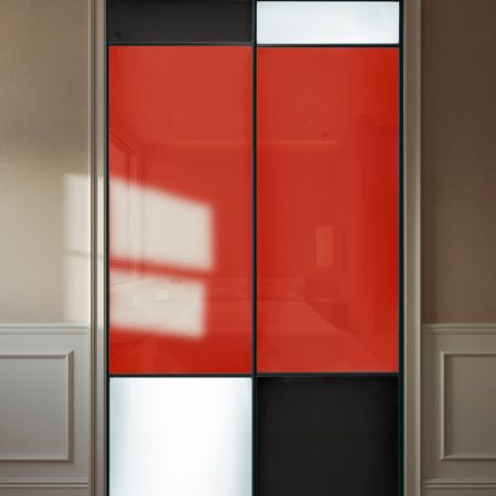 Двери-купе со вставками Oracal + 2 делителя