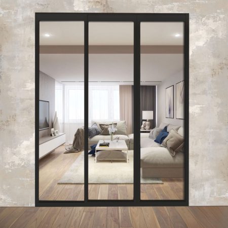 Двери купе зеркальные 3 шт + 2 делителя